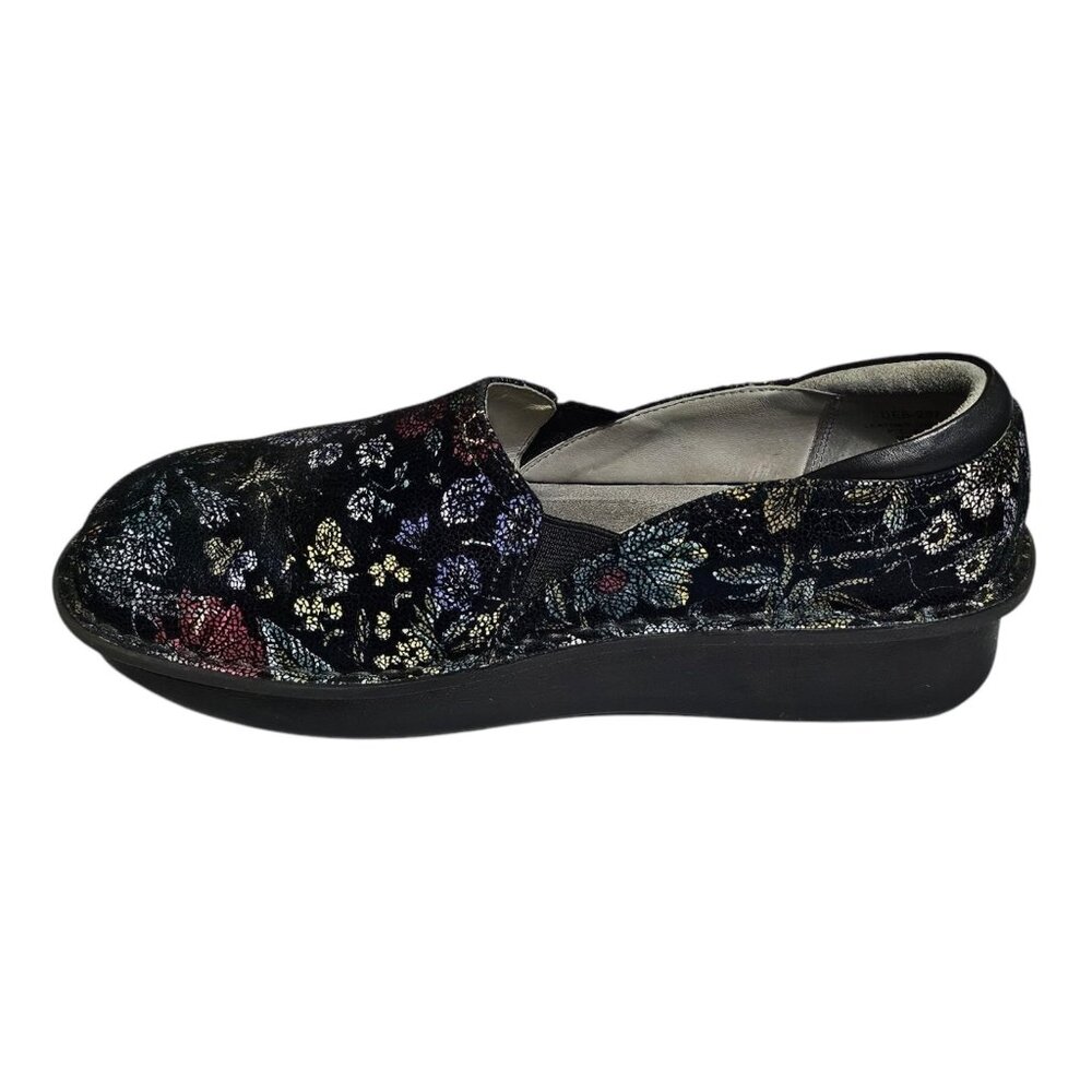 Alegria Debra Herbaceous Black Floral Clog Womens 39 US 9 Shoes Slip-On Nursing - Picture 3 of 10